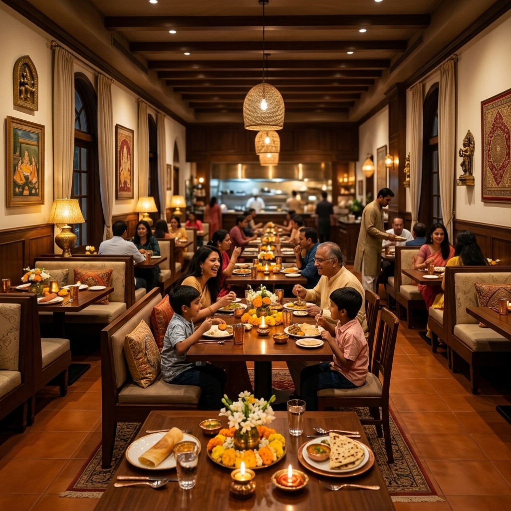 Pushpa Pure Vegetarian Restaurant Srinagar interior